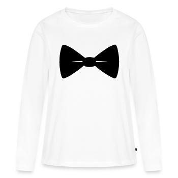 Tie - Women's Premium Organic Long Sleeve Shirt - white - Front - Julia (174cm)