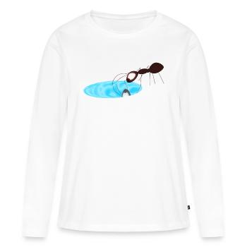Ant - Women's Premium Organic Long Sleeve Shirt - white - Front - Julia (174cm)