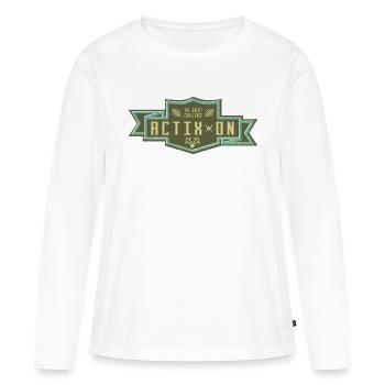 Vintage. - T-shirt manches longues Premium bio Femme - blanc - Devant - Julia (174cm)