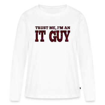 IT guy support geek computer computer geek technicien geek - T-shirt manches longues Premium bio Femme - blanc - Devant - Julia (174cm)