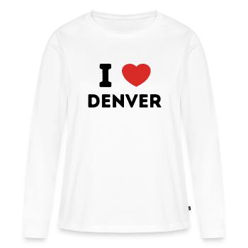 J’aime Denver, États-Unis - T-shirt manches longues Premium bio Femme - blanc - Devant - Julia (174cm)