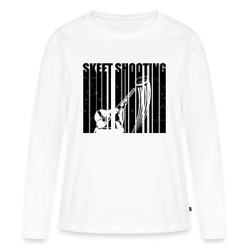 Skeet Shooting - Frauen Premium Bio Langarmshirt - Weiß - Vorne - Julia (174cm)