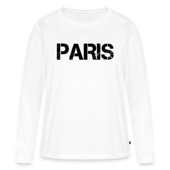 Paris - T-shirt manches longues Premium bio Femme - blanc - Devant - Julia (174cm)