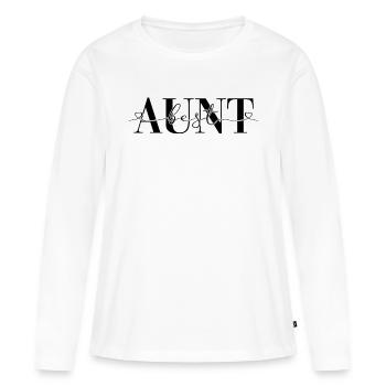 Meilleur cadeau de tante Tantes de cœur de famille - T-shirt manches longues Premium bio Femme - blanc - Devant - Julia (174cm)