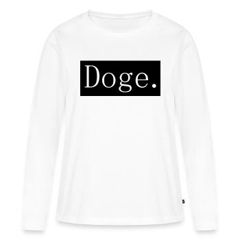 [HD] Doge - T-shirt manches longues Premium bio Femme - blanc - Devant - Julia (174cm)
