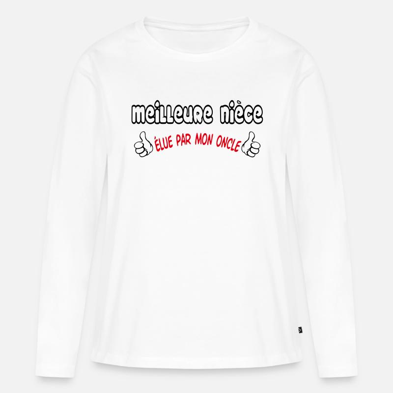 Beste Nichte - Frauen Premium Bio Langarmshirt - Weiß