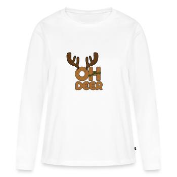 Weihnacht Weihnachten Weihnacht Weihnachten - Frauen Premium Bio Langarmshirt - Weiß - Vorne - Julia (174cm)
