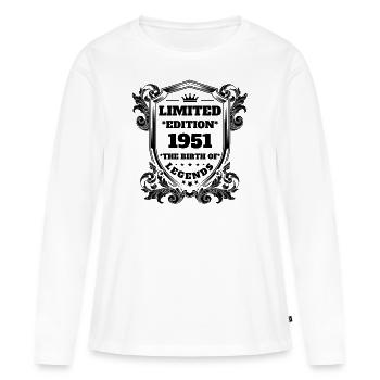 1951 - Women's Premium Organic Long Sleeve Shirt - white - Front - Julia (174cm)