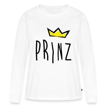 prinz - Frauen Premium Bio Langarmshirt - Weiß - Vorne - Julia (174cm)