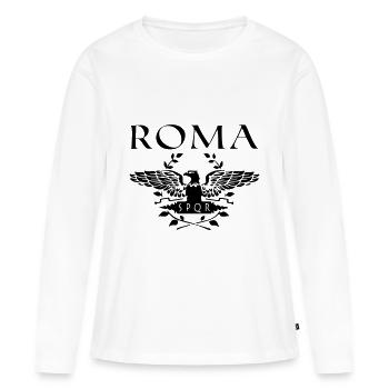roma - Women's Premium Organic Long Sleeve Shirt - white - Front - Julia (174cm)