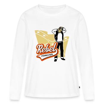 Rebel forever - Women's Premium Organic Long Sleeve Shirt - white - Front - Julia (174cm)