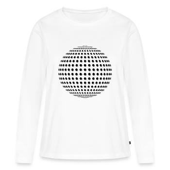 boule de disco - T-shirt manches longues Premium bio Femme - blanc - Devant - Julia (174cm)