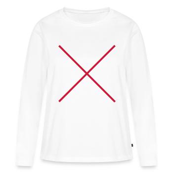 Cross X rayer interdiction - T-shirt manches longues Premium bio Femme - blanc - Devant - Julia (174cm)