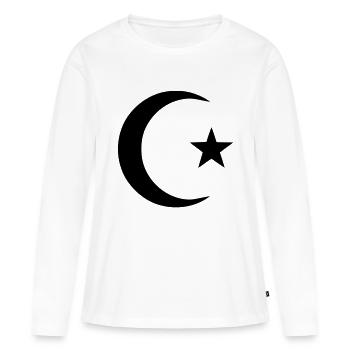 Islam - T-shirt manches longues Premium bio Femme - blanc - Devant - Julia (174cm)