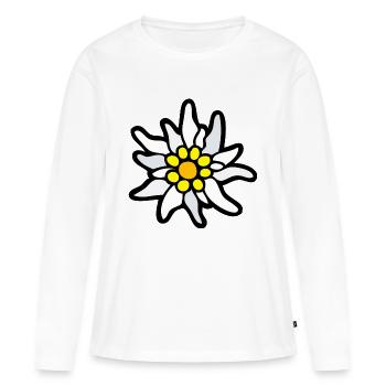 edelweiß - Frauen Premium Bio Langarmshirt - Weiß - Vorne - Julia (174cm)