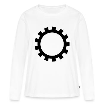 Vitesse pignon 1c - T-shirt manches longues Premium bio Femme - blanc - Devant - Julia (174cm)