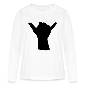 aloha - T-shirt manches longues Premium bio Femme - blanc - Devant - Julia (174cm)