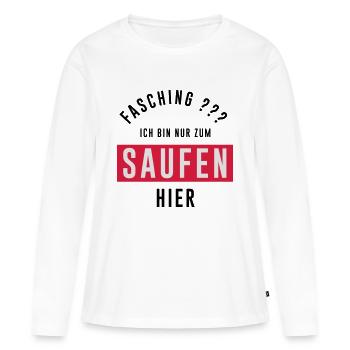 Karneval - Fasching - Alaaf - Frauen Premium Bio Langarmshirt - Weiß - Vorne - Julia (174cm)