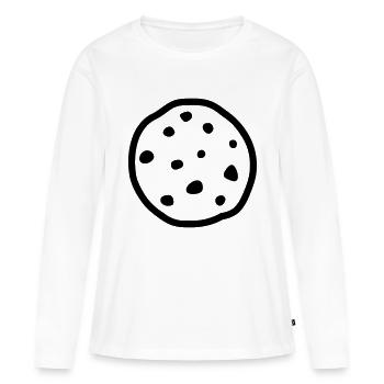 Biscuit - T-shirt manches longues Premium bio Femme - blanc - Devant - Julia (174cm)
