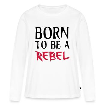 Rebel - Women's Premium Organic Long Sleeve Shirt - white - Front - Julia (174cm)