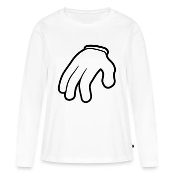 handschuh cartoon hand arme clipart ohne koerper c - Frauen Premium Bio Langarmshirt - Weiß - Vorne - Julia (174cm)