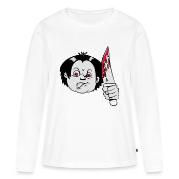 Horror messer - Frauen Premium Bio Langarmshirt - Weiß - Vorne - Julia (174cm)