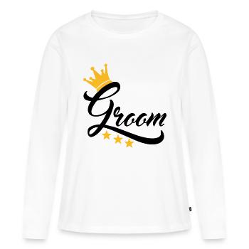 groom - Women's Premium Organic Long Sleeve Shirt - white - Front - Julia (174cm)