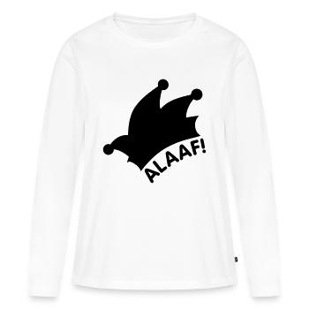 Alaaf / Fasching / Narrenkappe - Frauen Premium Bio Langarmshirt - Weiß - Vorne - Julia (174cm)