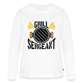 BBQ Grill Sergeant Grillparty - Frauen Premium Bio Langarmshirt - Weiß - Vorne - Julia (174cm)