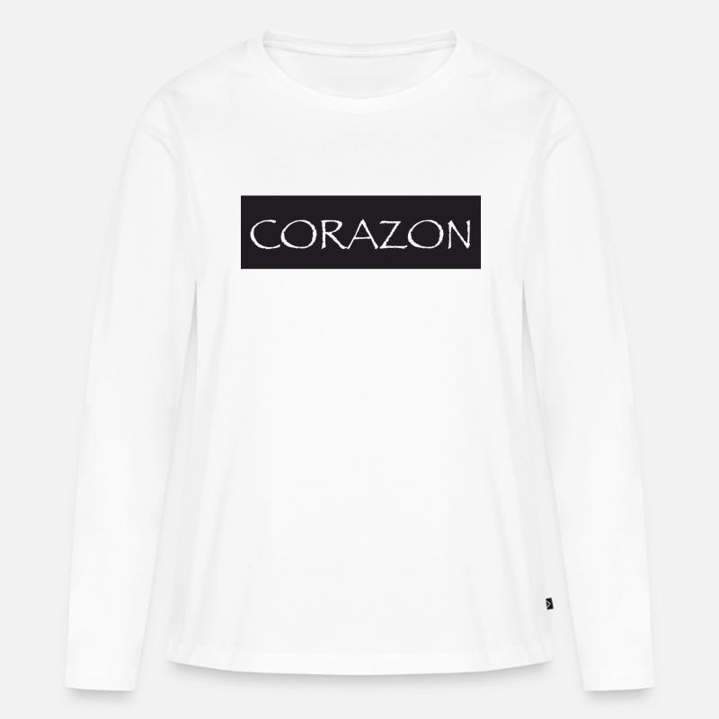 Einhorn Corazon - Frauen Premium Bio Langarmshirt - Weiß
