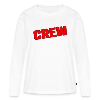Équipage - T-shirt manches longues Premium bio Femme - blanc - Devant - Julia (174cm)