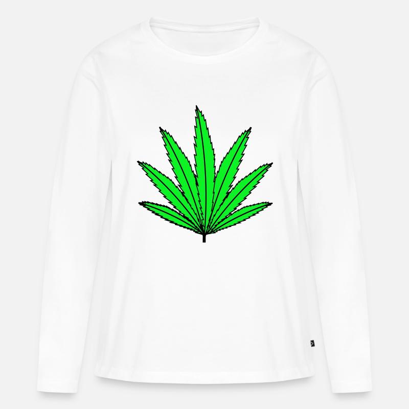 Hanf - Frauen Premium Bio Langarmshirt - Weiß