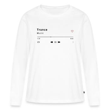 Trance - Frauen Premium Bio Langarmshirt - Weiß - Vorne - Julia (174cm)