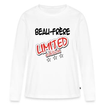 Schwager LIMITIERTE AUFLAGE - Frauen Premium Bio Langarmshirt - Weiß - Vorne - Julia (174cm)