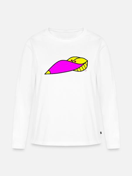 jango fashion shirt - Frauen Premium Bio Langarmshirt - Weiß