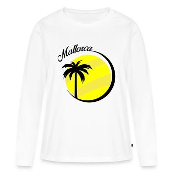 Majorque - T-shirt manches longues Premium bio Femme - blanc - Devant - Julia (174cm)