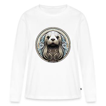 seehund walross - Frauen Premium Bio Langarmshirt - Weiß - Vorne - Julia (174cm)