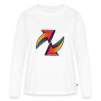 Arrows - Women's Premium Organic Long Sleeve Shirt - white - Front - Julia (174cm)