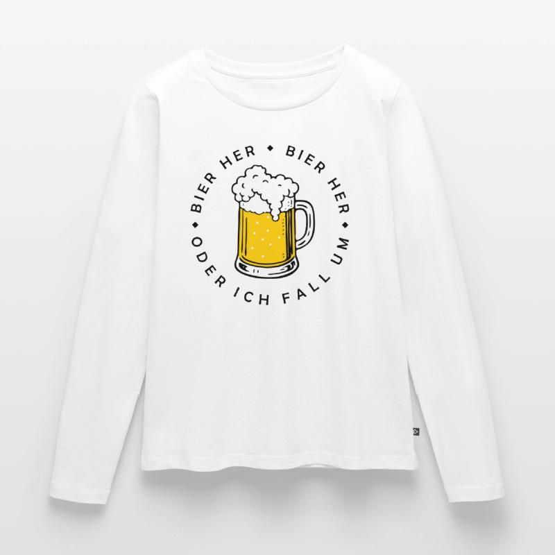 Bees here - Oder ich fall um! Women's Premium Organic Long Sleeve Shirt