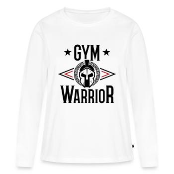 Gymnase Warrior Training Spartan - T-shirt manches longues Premium bio Femme - blanc - Devant - Julia (174cm)