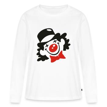 clown - Frauen Premium Bio Langarmshirt - Weiß - Vorne - Julia (174cm)