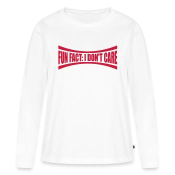 Je me fiche des faits - T-shirt manches longues Premium bio Femme - blanc - Devant - Julia (174cm)