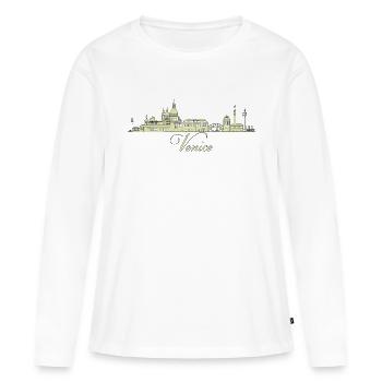 Venise Italie Venise Voyage Europe gondole Venise - T-shirt manches longues Premium bio Femme - blanc - Devant - Julia (174cm)