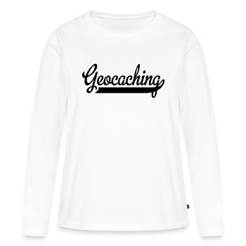 Geocaching - Frauen Premium Bio Langarmshirt - Weiß - Vorne - Julia (174cm)