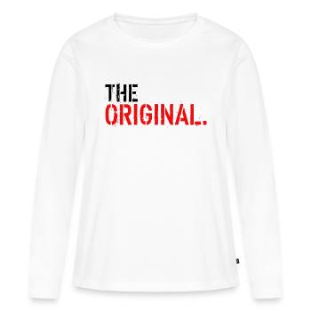 The Original - T-shirt manches longues Premium bio Femme - blanc - Devant - Julia (174cm)