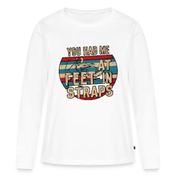 You Had Me At Feet In Straps 53 - Frauen Premium Bio Langarmshirt - Weiß - Vorne - Julia (174cm)