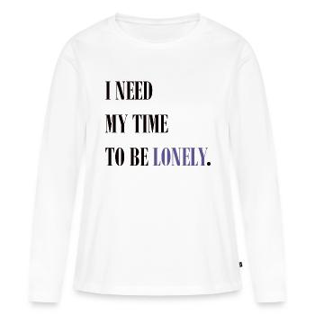 Citation solitaire - T-shirt manches longues Premium bio Femme - blanc - Devant - Julia (174cm)