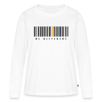 Être différent - T-shirt manches longues Premium bio Femme - blanc - Devant - Julia (174cm)