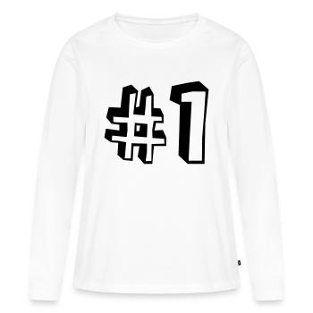 Number One First Place Winner - Women's Premium Organic Long Sleeve Shirt - white - Front - Julia (174cm)