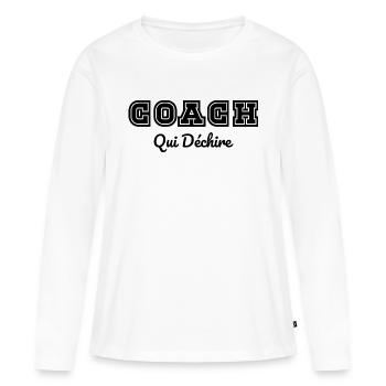 Coach Who - Women's Premium Organic Long Sleeve Shirt - white - Front - Julia (174cm)